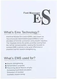 EMS Foot Massager User Manual