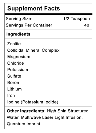 ZeoTerrain Supplement Facts